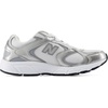 New Balance Kid’s 408 Bungee Lace Sneaker (Little Kid)(Silver Metallic/Slate Grey)