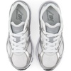 New Balance Kid’s 408 Bungee Lace Sneaker (Little Kid)(Silver Metallic/Slate Grey)