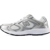 New Balance Kid’s 408 Bungee Lace Sneaker (Little Kid)(Silver Metallic/Slate Grey)