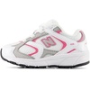 New Balance Kid’s 408 Bungee Lace(White/Pink Satin)