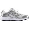 New Balance Kid’s 408 Lace Sneaker (Big Kid)(Silver Metallic/Slate Grey)