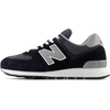 New Balance Kids 574 New-b V2 Familiar Ground Hook and Loop Sneaker(Black)