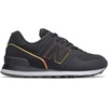 New Balance Kids 574 New-b V2 Familiar Ground Hook and Loop Sneaker(Black Black Clg)