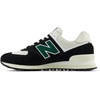 New Balance Kids 574 New-b V2 Familiar Ground Hook and Loop Sneaker(Black/White/Marsh Green)