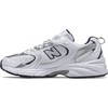 New Balance Kids 574 New-b V2 Familiar Ground Hook and Loop Sneaker(Blanc  Bleu Marine)