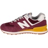 New Balance Kids 574 New-b V2 Familiar Ground Hook and Loop Sneaker(Burgundy)