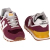 New Balance Kids 574 New-b V2 Familiar Ground Hook and Loop Sneaker(Burgundy)