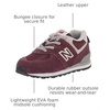 New Balance Kids 574 New-b V2 Familiar Ground Hook and Loop Sneaker(Burgundy/White)