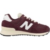 New Balance Kids 574 New-b V2 Familiar Ground Hook and Loop Sneaker(Classic Crimson/White/Angora)