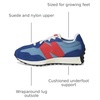 New Balance Kids 574 New-b V2 Familiar Ground Hook and Loop Sneaker(Inkwell/True Red)