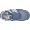 New Balance Kids 574 New-b V2 Familiar Ground Hook and Loop Sneaker(Mercury Blue/White)