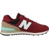 New Balance Kids 574 New-b V2 Familiar Ground Hook and Loop Sneaker(Nb Scarlet/Light Reef)