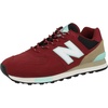 New Balance Kids 574 New-b V2 Familiar Ground Hook and Loop Sneaker(Nb Scarlet/Light Reef)