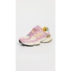 New Balance Kids 574 New-b V2 Familiar Ground Hook and Loop Sneaker(Pink/Beige)