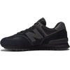 New Balance Kids 574 New-b V2 Familiar Ground Hook and Loop Sneaker(Triple Black Eve Dark)