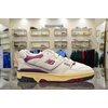 New Balance Kids 574 New-b V2 Familiar Ground Hook and Loop Sneaker(White Plum Blue)