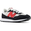 New Balance Kid’s Kids 237 Bungee Lace Sneaker(Grey Matter/True Red)