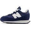 New Balance Kid’s Kids 237 Bungee Lace Sneaker(White/Nb Navy)