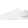 New Balance Unisex-Adult 574 Vulc(White/Baby Blue)