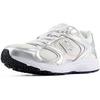 New Balance Kid’s 408 Bungee Lace Sneaker (Little Kid)(Light Silver Metallic/Pink Salt)