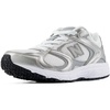New Balance Kid’s 408 Bungee Lace Sneaker (Little Kid)(Silver Metallic/Slate Grey)