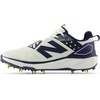 new balance Mens Cricket 10 Sneaker(White/Navy (115))