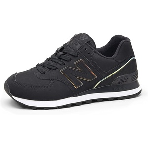New Balance Kids 574 New-b V2 Familiar Ground Hook and Loop Sneaker(Black Black Clg)