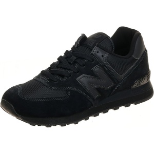 New Balance Kids 574 New-b V2 Familiar Ground Hook and Loop Sneaker(Triple Black Eve Dark)
