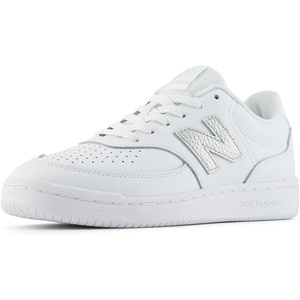 New Balance Women’s BB80 Sneaker(White/Metallic Silver)