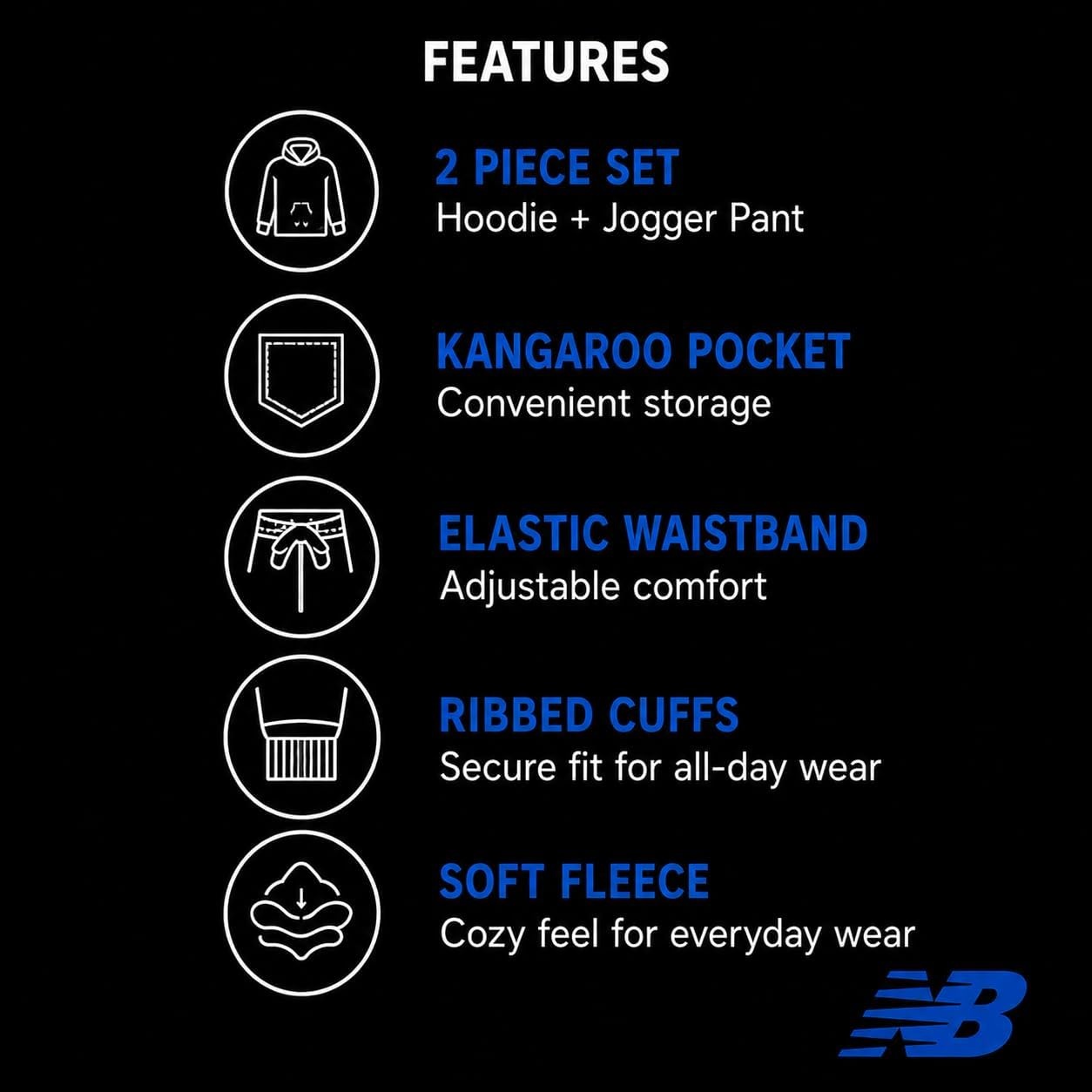 image:imageNew Balance Boys 2 Piece Fleece Pullover Hoodie amp Jogger Sweatpants 816New Green