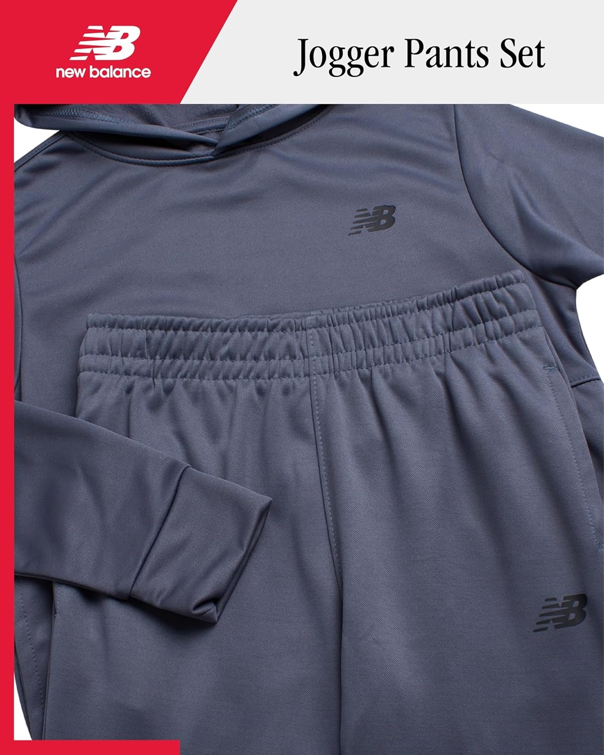 image:imageNew Balance Boys 2 Piece Tech Fleece Hoodie amp Jogger Sweatpants 2T16Dark Artic Grey
