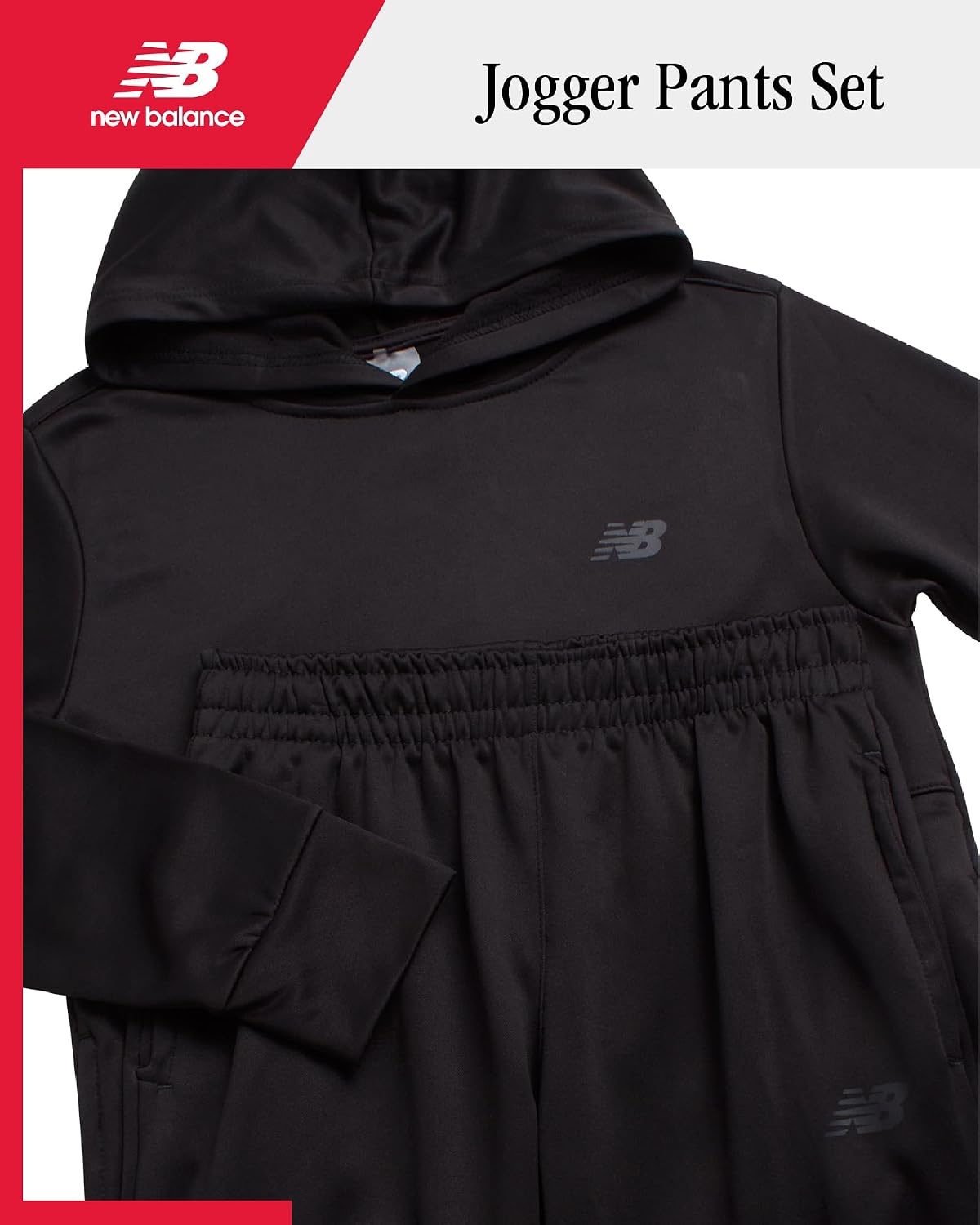 image:imageNew Balance Boys 2 Piece Tech Fleece Hoodie amp Jogger Sweatpants 2T16Deep Black