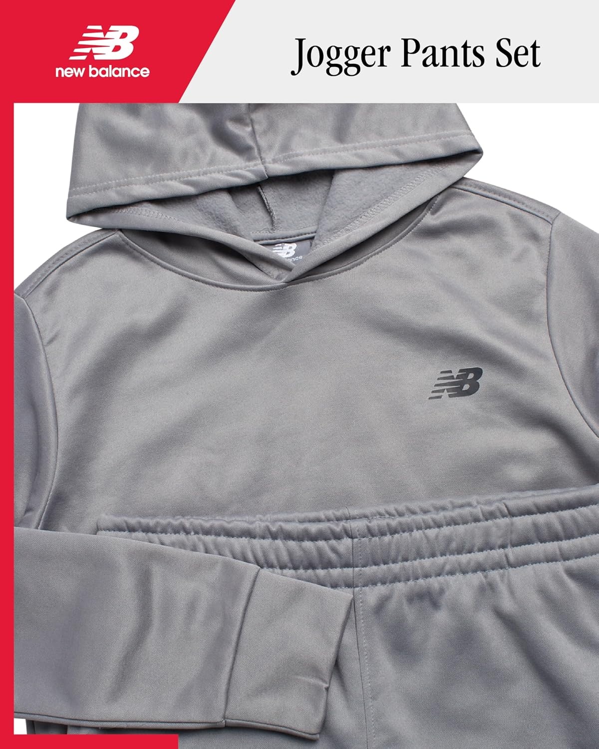 image:imageNew Balance Boys 2 Piece Tech Fleece Hoodie amp Jogger Sweatpants 2T16Slate Grey
