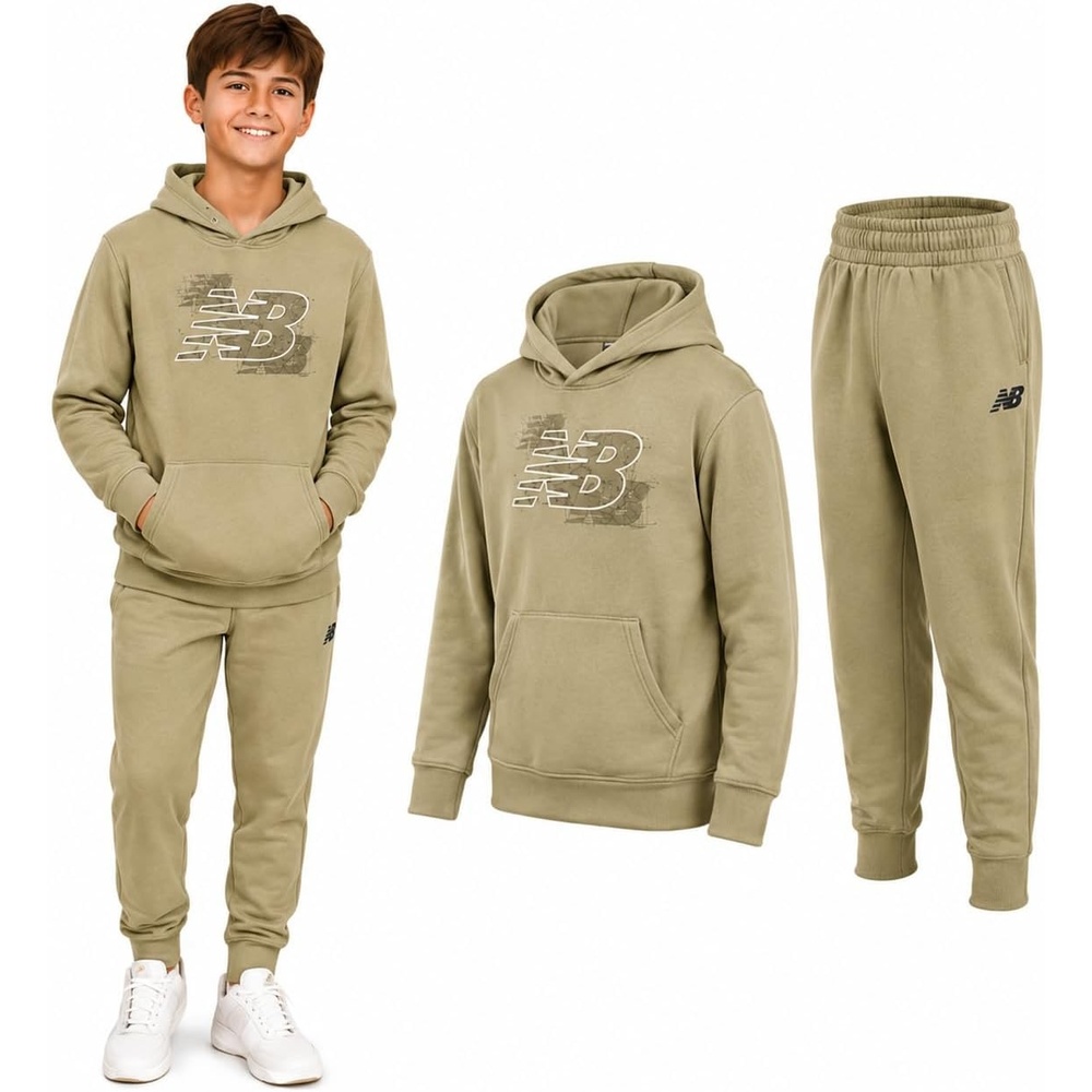 image:imageNew Balance Boys 2 Piece Fleece Pullover Hoodie amp Jogger Sweatpants 816New Green
