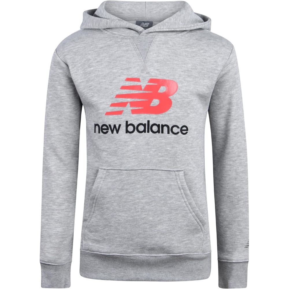 image:imageNew Balance Boys Lightweight Double Fleece Lined Pullover Hoodie 820Athlectic Grey