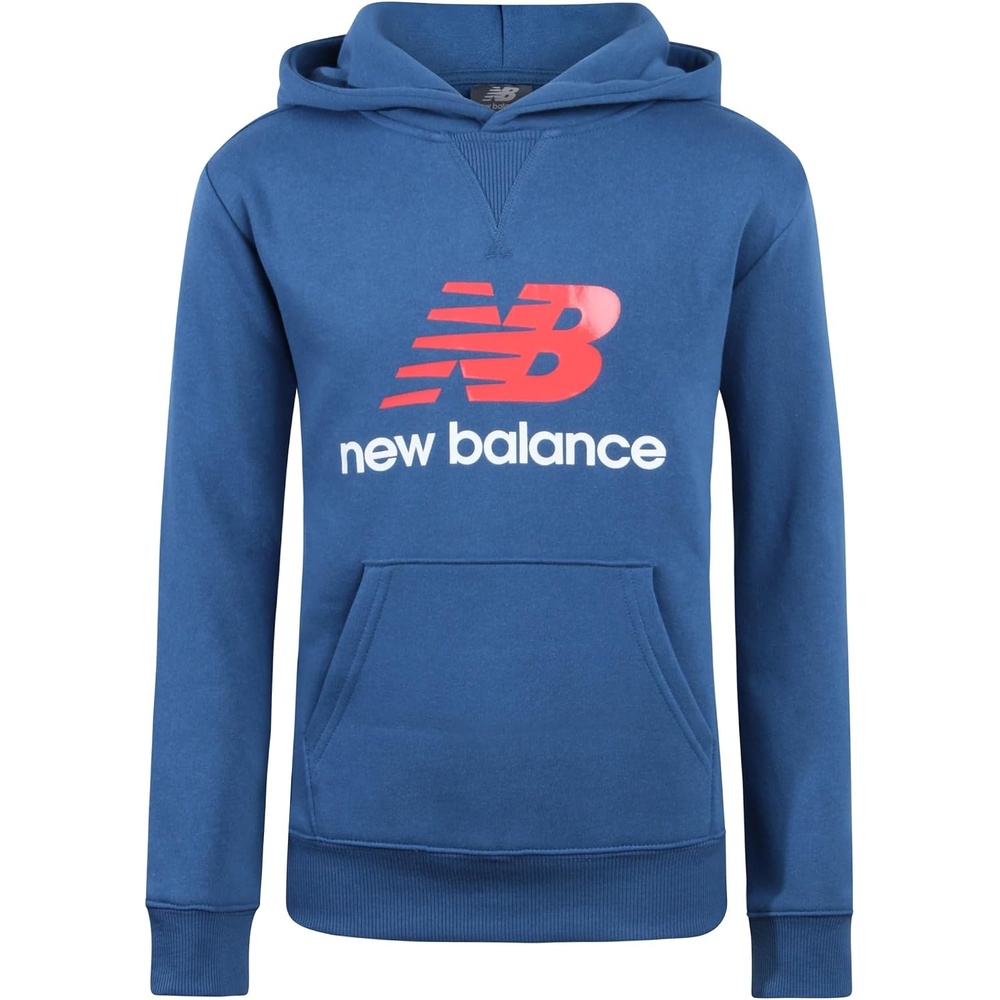 image:imageNew Balance Boys Lightweight Double Fleece Lined Pullover Hoodie 820Seastone