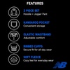 New Balance Boys 2 Piece Fleece Pullover Hoodie & Jogger Sweatpants 8-16(Black)