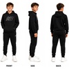 New Balance Boys 2 Piece Fleece Pullover Hoodie & Jogger Sweatpants 8-16(Black)