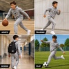 New Balance Boys 2 Piece Fleece Pullover Hoodie & Jogger Sweatpants 8-16(Grey)
