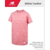New Balance Boys Athletic Shirts, 2 Pack Lightweight Short Sleeve Tees(Red Space Raincloud)