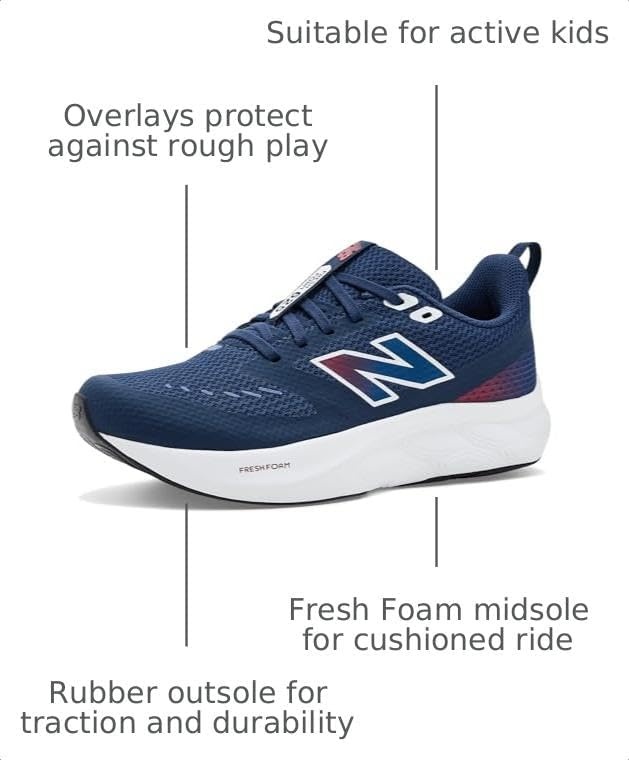 image:imageNew Balance Girls Fresh Foam 625 Big KidNb NavyTeam Red