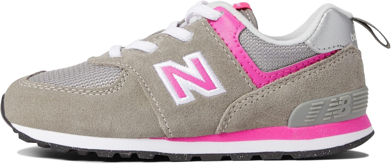 image:imageNew Balance Kids 574 Core Bungee SneakerGreyPink