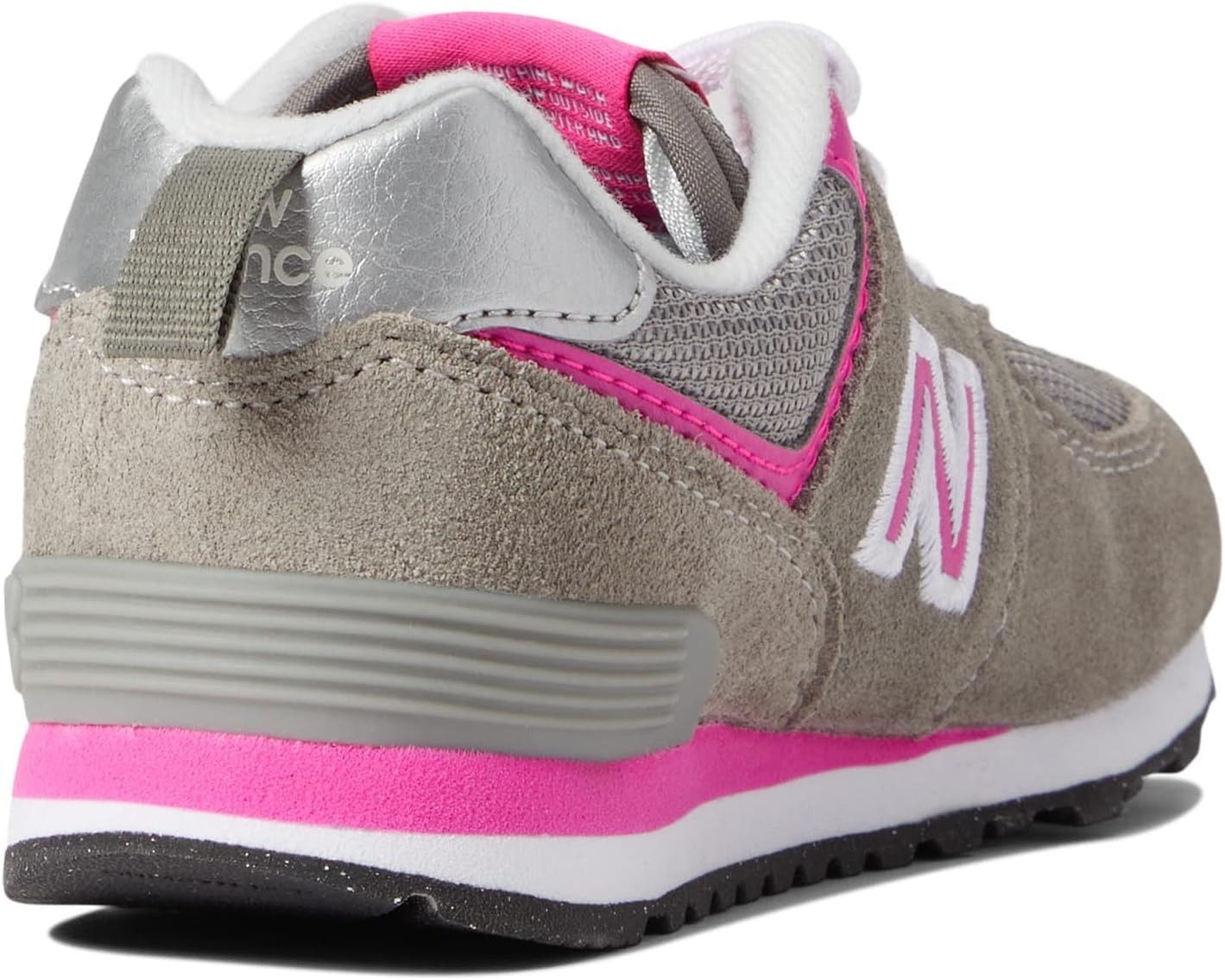 image:imageNew Balance Kids 574 Core Bungee SneakerGreyPink