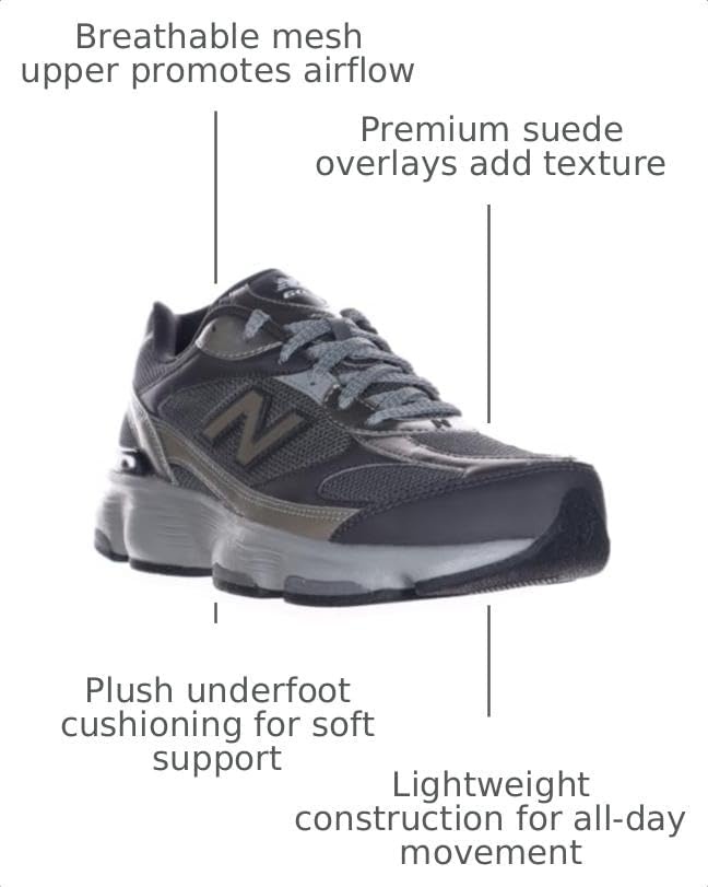 image:imageNew Balance Mens 603 Casual ShoesCastlerockBlack Cement