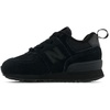 New Balance Kids’ 574 Core Bungee Sneaker(Black/Black)