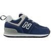 New Balance Kids’ 574 Core Bungee Sneaker(Navy/White)