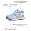 New Balance Unisex-Child 327 (Little Kid)(Light Arctic Grey/Light Zinc Blue)
