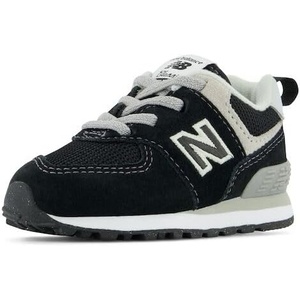 New Balance Kids’ 574 Core Bungee Sneaker(Black/White)