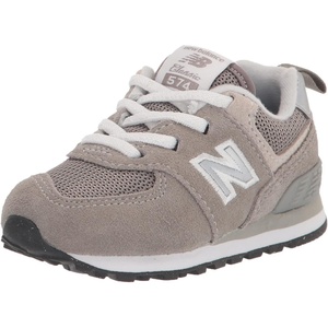 New Balance Kids’ 574 Core Bungee Sneaker(Grey/White)