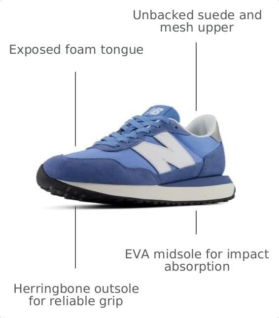 image:imageNew Balance Womens 237 Sneaker Analog BlueHeron Blue 6